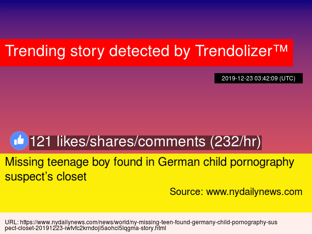 Missing Teenage Boy Found In German Child Pornography Suspect S Closet