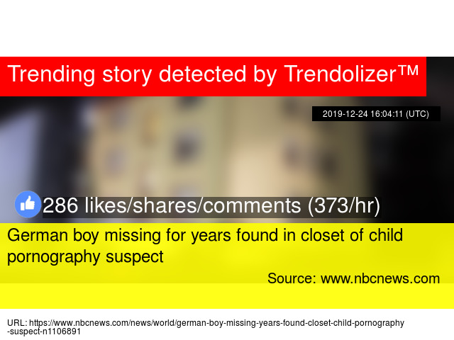 German Boy Missing For Years Found In Closet Of Child Pornography